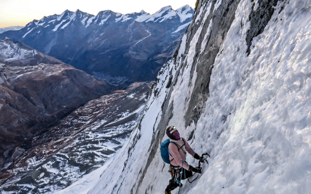 Matterhorn, face nord, voie Schmidt